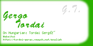 gergo tordai business card